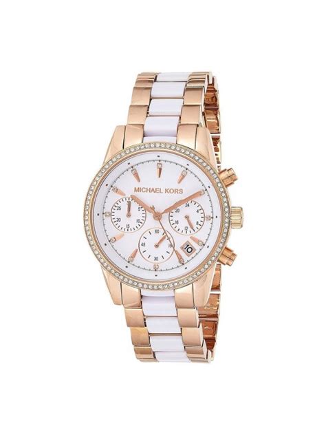 michael kors women's ritz two tone chronograph watch